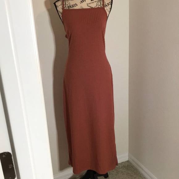 Women Body Con Dress spaghetti Straps TERRACOTTA XLSEXY - Picture 3 of 8